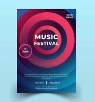 Premium-Musikfestival-Plakat-Flyer-Vorlage Vektor-Eps-Vorlage vektor