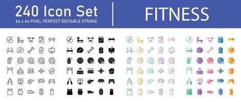 Fitness-Icon-Pack vektor