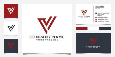 buchstabe v oder vv logo design template vector. vektor