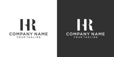 hr oder rh buchstabe logo design vektor