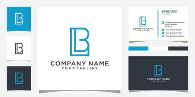 lb eller bl första bokstaven logotyp design vektor