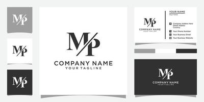 mp- oder pm-Brief-Logo-Design-Vorlagenvektor. vektor