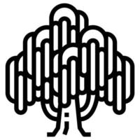 Baum Vektor Liniensymbol, Holz