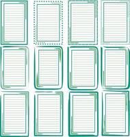 grön anteckningsbok papper vektor