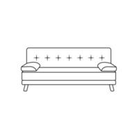 soffa disposition ikon illustration på isolerade vit bakgrund vektor