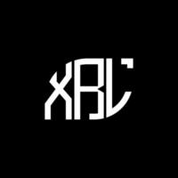Xrl-Brief-Logo-Design auf schwarzem Hintergrund. Xrl kreatives Initialen-Buchstaben-Logo-Konzept. xrl-Buchstaben-Design. vektor