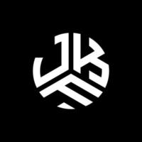 jkf-Buchstaben-Logo-Design auf schwarzem Hintergrund. jkf kreatives Initialen-Buchstaben-Logo-Konzept. jkf Briefgestaltung. vektor