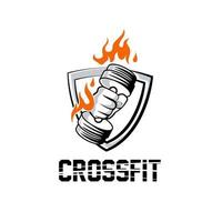 crossfit logotyp formgivningsmall vektor