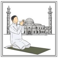 muslimische beten vektor