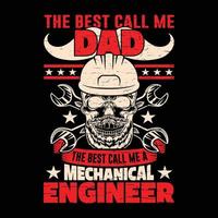 den bästa kalla mig pappa den bästa kalla mig ingenjör vektorkonst t-shirtdesign, far, dag, hjälte, grafik, redigerbar, illustration vektor