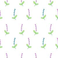 seamless mönster med färgade bär kvistar i doodle stil. vektor mat illustration bakgrund.