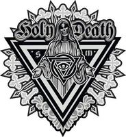 helig död, de dödas dag, skelett, grunge vintage design t-shirts vektor