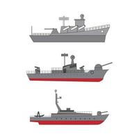 söt stridsfartyg illustration design vektor