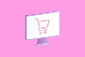 realistische ikonendesignillustrationen des online-shops 3d vektor