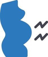 schwangerschaftsschmerzvektorillustration auf einem hintergrund. hochwertige symbole. vektorikonen für konzept und grafikdesign. vektor