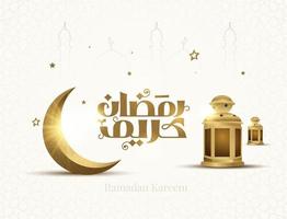 ramadan kareem mubarak islamiska gratulationskort i arabisk kalligrafi vektor. ramadan kareem vektortypografi. ramadan semester vektorillustration. ramadan kalligrafi i islamisk konst. vektor