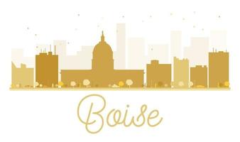 Boise City Skyline goldene Silhouette. vektor