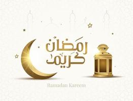 ramadan kareem mubarak islamische grußkarte im arabischen kalligraphievektor. ramadan kareem vektortypografie. ramadan-feiertagsvektorillustration. Ramadan-Kalligraphie in der islamischen Kunst. vektor