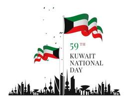 kuwaits nationaldag 25 februari 26, kuwaits självständighetsdag vektorillustration vektor