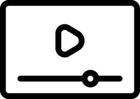 videoplayer-vektorillustration auf einem hintergrund. hochwertige symbole. vektorikonen für konzept und grafikdesign. vektor