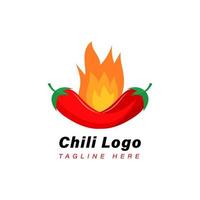 chili logotyp för kryddig mat vektorillustration vektor