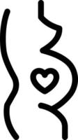 schwangerschaftsvektorillustration auf einem hintergrund. hochwertige symbole. vektorikonen für konzept und grafikdesign. vektor