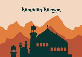 Ramadan Kareem. islamische Grußkartenvorlage mit Ramadan für Tapetendesign. Plakat, Medienbanner. eine Reihe von Vektorgrafiken. Ramadan-Sammlungsvektor. vektor