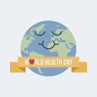 Der Weltgesundheitstag ist ein weltweiter Tag des Gesundheitsbewusstseins, der jedes Jahr am 7. April begangen wird. modernes vektorgesundheitsillustrationsdesign mit globus und stethoskop. vektor