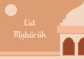 moderne eid mubarak islamische grußkartenvorlage ramadan und kann für tapetendesign, poster, medienbanner, hintergrund und druck verwendet werden. eid mubarak-vektorillustration