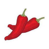 roter Chili würziger Feuergeschmack Küche brennende Hitze leckere Sauce organisches heißes Restaurant Vektorkochen