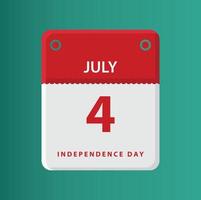 4 juli självständighetsdag patriotiskt Amerika USA flaggstater frihetsregering nationellt minnesmärke vektor