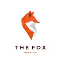 geometrisk orange fox illustration logotyp vektor