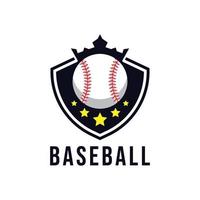 baseball logotyp mall med emblem stil vektor