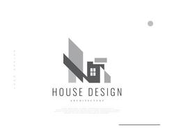 modern och minimalistisk huslogotypdesign för fastighetslogotypbranschen. elegant huslogotyp för arkitektur eller byggföretags varumärkesidentitet vektor
