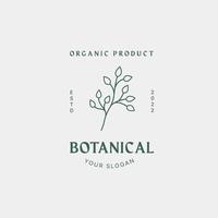 Botanische Logo-Designvorlage, Olivenöl, Blumenlogo, feminines Logo, Schönheitslogo-Premium-Vektor vektor