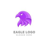 eagle logotyp design gradient färgglada mall vektor