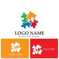 Community-Puzzle-Logo-Vorlagenvektor