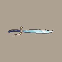 pixel art falchion illustration vektor för spel