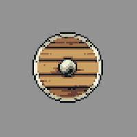 Holzschild-Vektor-Pixelkunstillustration für Spiele und Websites vektor