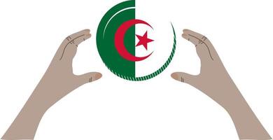 flagge von algerien vektor
