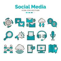 Social-Media-Icon-Sammlung vektor