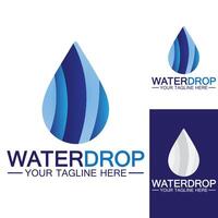 vatten droppe logotyp mall vektor illustration design