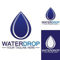 vatten droppe logotyp mall vektor illustration design