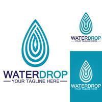 Wassertropfen Logo Vorlage Vektor-Illustration Design vektor