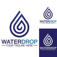 vatten droppe logotyp mall vektor illustration design