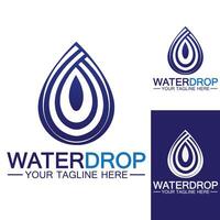 vatten droppe logotyp mall vektor illustration design