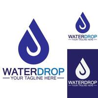 Wassertropfen Logo Vorlage Vektor-Illustration Design vektor