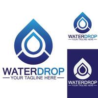 Wassertropfen Logo Vorlage Vektor-Illustration Design vektor