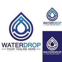 Wassertropfen Logo Vorlage Vektor-Illustration Design vektor