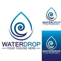 vatten droppe logotyp mall vektor illustration design